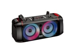 Cassa acustica ricaricabile 2x4" 10W luci LED Bluetooth/FM/USB KSC-689