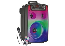 Cassa acustica ricaricabile 8" 10W luci LED Bluetooth/FM/USB KSC-688