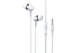 Cuffie auricolari con microfono 1.2m jack audio 3.5mm bianche KSC-659