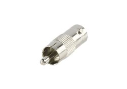 Adattatore RCA Maschio - BNC Femmina Argento 50 Ohm Nichel