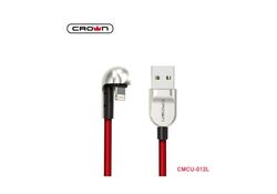 Cavo di ricarica e sincronizzazione telato 1m 2A USB Lightning Crown Micro