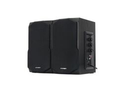 Altoparlanti per PC sistema audio 2.0 50W in legno nero Crown Micro