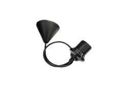 Portalampade con cavo E27 65cm nero Vito