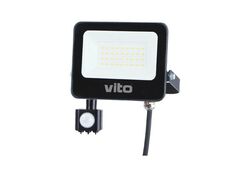 Faro LED da esterno con sensore PIR 30W 3000Lm luce fredda 6000K IP65