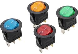 Interruttore luminoso a bilanciere rotondo 12V 20A confezione da 20