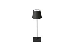 Lampada LED ricaricabile da tavolo 3W dimmerabile in metallo nero