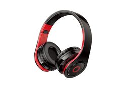 Cuffie ad archetto Bluetooth con ingresso scheda SD rosse e nere KSC-728