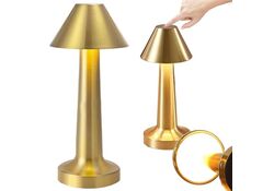 Lampada da tavolo dimmerabile color oro