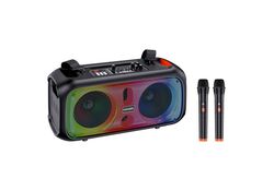 Cassa acustica portatile con tracolla 2x6.5" 30W Luce LED Bluetooth/USB/Scheda SD KSC-1001
