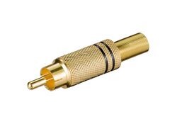 Connettore RCA nero placcato oro