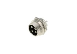 Connettore 4 poli maschio BF da pannello per microfono