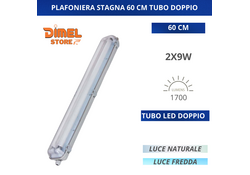 Plafoniera IP65 Tubo doppio - 60/120/150 cm - Tonalità 4000 K - 6500 K