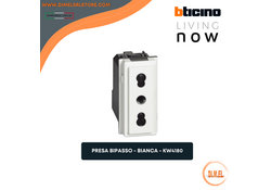 BTICINO Living Now Presa 2 P+T 16 A Bianca KW4180