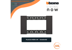 BTICINO Living Now Placca 4 moduli nera KA4804KG