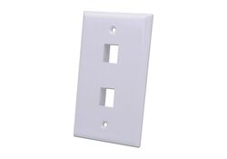 Placca per frutti keystone 2 posti bianca Intellinet