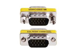 Mini Gender Changer VGA DB 15 poli HD M/M