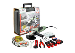 Smerigliatrice Angolare 710W in valigetta: 100 accessori