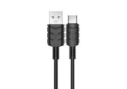 Cavo per ricarica e sincronizzazione type C 2m 3A nero KSC-716