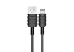 Cavo per ricarica e sincronizzazione Lightning 2m 2.4A nero KSC-716