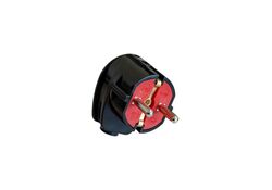 Spina schuko angolata maschio IP20 nera 16A 250V