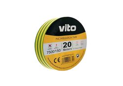 Nastro isolante 19mm 20m giallo-verde Vito