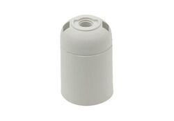 Portalampade E27 in plastica bianca