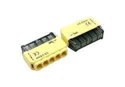 Morsettiera in plastica 5 poli 24A 300V 0,5-2,5mm
