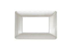 Placca 3 posti bianco perla compatibile Matix