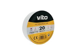 Nastro isolante 19mm 20m bianco Vito