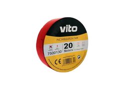 Nastro isolante 19mm 20m rosso Vito