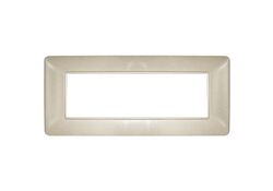 Placca in tecnopolimero 6P color sabbia compatibile Matix