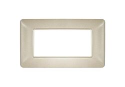 Placca in tecnopolimero 4P color sabbia compatibile Matix