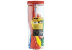 Assortimento di fascette fermacavo autobloccanti varie misure e colori - 300 pezzi
