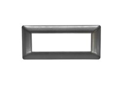 Placca 7 posti grigio scuro compatibile Bticino Matix