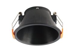 Supporto tondo per faretto GU10 da incasso Φ83mm nero