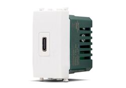 Presa USB tipo C 5V ricarica rapida 2.4A compatibile Vimar Plana
