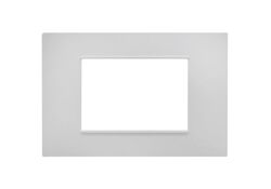 Placca 3 posti bianca Soft Touch compatibile Vimar Plana