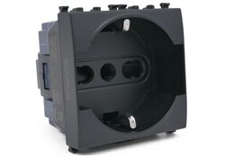 Presa schuko nera 16A 250V compatibile Vimar Arké
