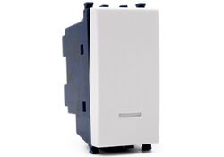 Invertitore unipolare con spia luminosa bianco compatibile Vimar Arké