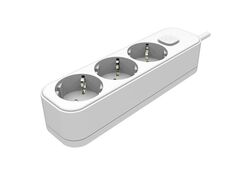 Multipresa schuko con interruttore 3 posti