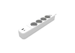 Multipresa schuko con interruttore 4 posti con presa USB - USB type C