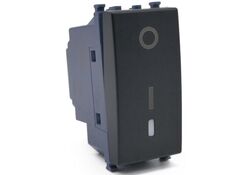 Interruttore bipolare nero compatibile Vimar Arké
