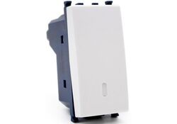 Pulsante unipolare bianco compatibile Vimar Arké