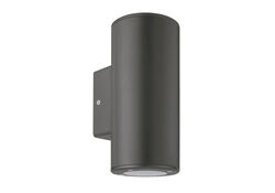 Lampada applique da esterno nera IP54 2xGU10 Φ76x186x99mm