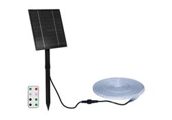 Striscia LED da esterno 5m con pannello solare 18W 900Lm 3000k luce calda
