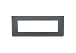 Placca 7 posti antracite Soft Touch compatibile Vimar Plana