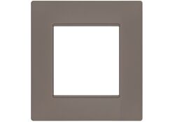 Placca 2 posti tortora Soft Touch compatibile Vimar Plana