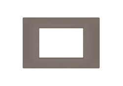 Placca 3 posti tortora Soft Touch compatibile Vimar Plana