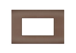Placca 4 posti bronzo compatibile Vimar Arké