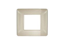 Placca in tecnopolimero 2P color sabbia compatibile Matix